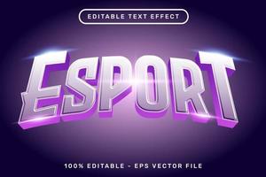 Sportlichtfarbe 3D-Texteffekt und bearbeitbarer Texteffekt vektor