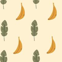 gemütlich Banane nahtlos Muster vektor