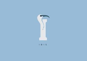 ibis ich Monogramm, Vektor Logo