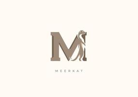 meerkat m monogram, vektor logotyp