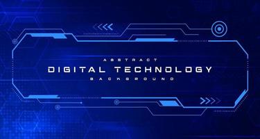 abstrakte digitale technologie futuristische platine blauer hintergrund, cyber-science-tech-layout, innovation zukunft ai big data, globale internet-netzwerkverbindung, wolken-hi-tech-illustrationsvektor vektor