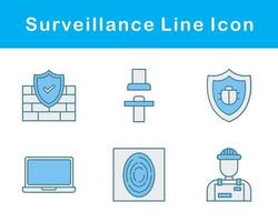 övervakning vektor ikon uppsättning