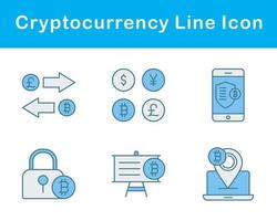 Bitcoin und Kryptowährung Vektor Symbol einstellen