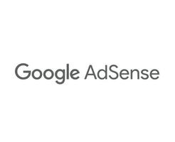 Google Adsense Symbol Logo Name grau Design Vektor Illustration