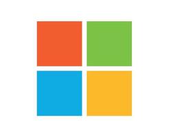 Microsoft programvara logotyp varumärke symbol design vektor illustration