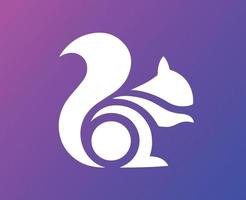 uc Browser Logo Marke Symbol Weiß Design Alibaba Software Vektor Illustration mit lila Hintergrund
