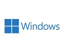 Fenster Marke Logo Symbol mit Name Design Microsoft Software Vektor Illustration