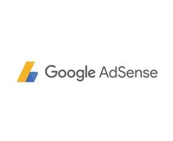 Google Adsense Logo alt Symbol mit Name Design Vektor Illustration