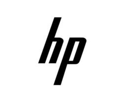 hp varumärke logotyp dator symbol svart design USA bärbar dator vektor illustration