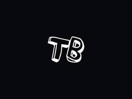 bunt tb Logo Symbol, minimalistisch tb Logo Brief Design vektor