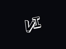 einfacher vi-Logo-Buchstabe, Kapital-vi-Luxus-Logo-Symbolvektor vektor