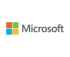 Microsoft logotyp varumärke programvara symbol med namn design vektor illustration