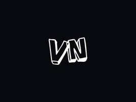 einfacher vn-logo-buchstabe, großer vn-luxus-logo-ikonenvektor vektor