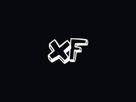 monogram xf logotyp brev, minimal xf färgrik logotyp design vektor