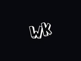 einzigartig wk Logo Symbol, kreativ wk bunt Brief Logo vektor