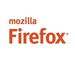 mozilla Firefox browser varumärke logotyp symbol namn orange design programvara vektor illustration