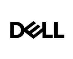 dell logotyp varumärke dator symbol namn svart design USA bärbar dator vektor illustration