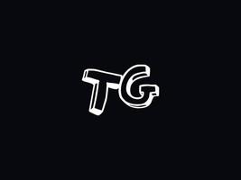 bunt tg Logo Symbol, minimalistisch tg Logo Brief Design vektor