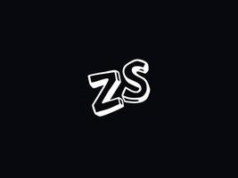 monogram zs logotyp ikon, första zs logotyp brev design vektor
