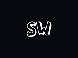 Alphabet sw Logo Bild, kreativ sw Brief Logo Symbol Vektor