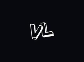einfacher VL-Logo-Buchstabe, Groß-VL-Luxus-Logo-Symbolvektor vektor