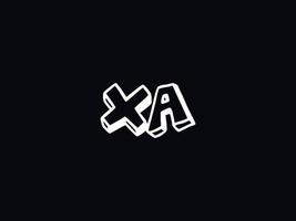 Monogramm xa Logo Brief, minimal xa bunt Logo Design vektor