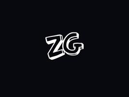 monogram zg logotyp ikon, första zg logotyp brev design vektor