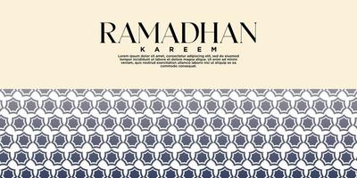 schön Ramadan Banner Vektor Design islamisch Ornament im Arabisch Stil mit schön Dekoration und Mubarak islamisch Muslim Fasten Jahreszeit