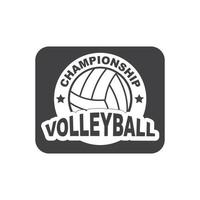 Volley Ball Verein Logo und Abzeichen Vektor Symbol Illustration