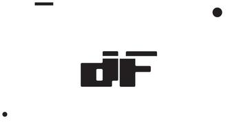 alphabet buchstaben initialen monogramm logo df, fd, d und f vektor