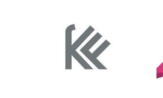 alphabet buchstaben initialen monogramm logo kf, fk, k und f vektor