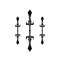 gekreuzt Schwerter Symbol. eben Illustration von gekreuzt Schwerter Vektor Symbol zum Netz