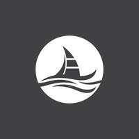 Segeln Boot Yacht Logo Vektor Illustration