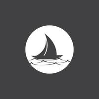 segling båt Yacht logotyp vektor illustration