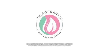 Chiropraktik Logo Design mit kreativ Stil Idee vektor