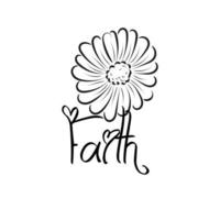 biblisch Phrase mit Blumen- Design. Christian Typografie zum drucken oder verwenden wie Poster, Karte, Flyer oder t Hemd vektor