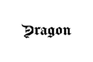 d und Drachen Logo, Tier Logo Drachen Vektor