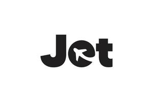 jet logotyp, ord märke, plan logotyp vektor