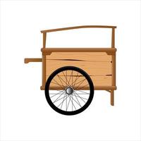 traditionell Kaufmann Wagen Abbildung. Wagen Holz Symbol isoliert auf Weiß vektor