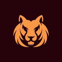 djur- tiger ansikte huvud fä modern logotyp vektor