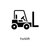 gaffeltruck vektor fast ikoner. enkel stock illustration stock