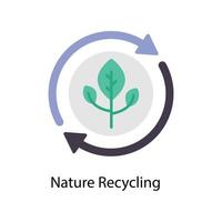 Natur Recycling Vektor eben Symbole. einfach Lager Illustration Lager