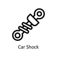 Auto Schock Vektor Gliederung Symbole. einfach Lager Illustration Lager
