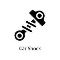 Auto Schock Vektor solide Symbole. einfach Lager Illustration Lager