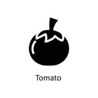 Tomate Vektor solide Symbole. einfach Lager Illustration Lager