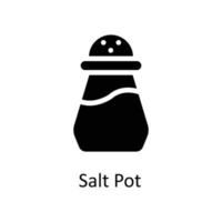 salt pott vektor fast ikoner. enkel stock illustration stock