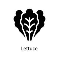 Grüner Salat Vektor solide Symbole. einfach Lager Illustration Lager