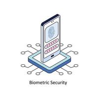 biometrisch Sicherheit Vektor isometrisch Symbole. einfach Lager Illustration