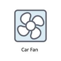 Auto Ventilator Vektor füllen Gliederung Symbole. einfach Lager Illustration Lager
