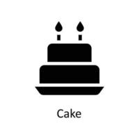 Kuchen Vektor solide Symbole. einfach Lager Illustration Lager